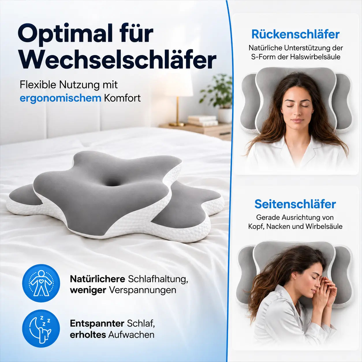 Wolkenzeit® 3-Zonen-Stützkissen